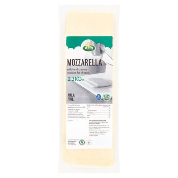 ARLA MOZZARELLA MILD AND CREAMY MEDIUM FAT CHEESE 2.3 KG