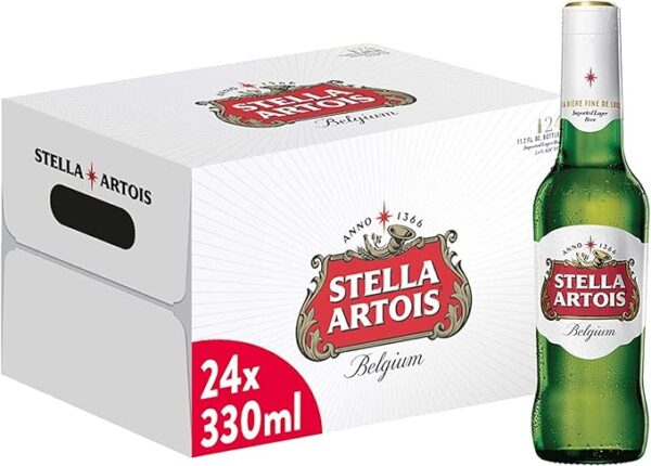 Stella Artois Beer Bottles, 24 x 330ml